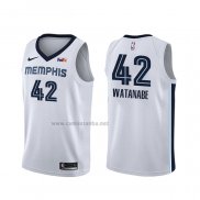 Camiseta Memphis Grizzlies Yuta Watanabe #42 Association Blanco