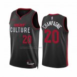 Camiseta Miami Heat Justin Champagnie #20 Ciudad 2023-24 Negro