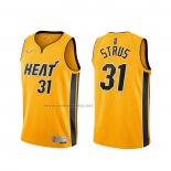 Camiseta Miami Heat Max Strus #31 Earned 2020-21 Oro