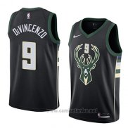 Camiseta Milwaukee Bucks Donte Divincenzo #9 Statement 2018 Negro