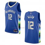 Camiseta Milwaukee Bucks Grayson Allen #12 Ciudad 2022-23 Azul