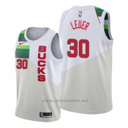 Camiseta Milwaukee Bucks Jon Leuer #30 Earned Blanco