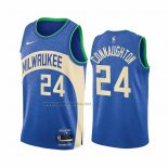 Camiseta Milwaukee Bucks Pat Connaughton #24 Ciudad 2023-24 Azul