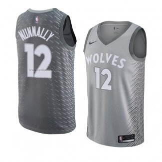 Camiseta Minnesota Timberwolves James Nunnally #12 Ciudad 2018 Gris