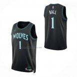 Camiseta Minnesota Timberwolves Lamelo Ball NO 1 Statement 2026-27 Negro
