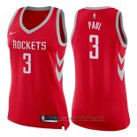 Camiseta Mujer Houston Rockets Chris Paul #3 Icon 2017-18 Rojo