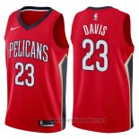 Camiseta New Orleans Pelicans Anthony Davis #23 Statement 2017-18 Rojo