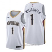 Camiseta New Orleans Pelicans Zion Williamson #1 Association 2019-20 Blanco