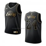 Camiseta Ni#Golden Edition Los Angeles Lakers Kobe Bryant #24 Negro