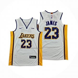 Camiseta Nino Los Angeles Lakers LeBron James NO 23 Association Blanco
