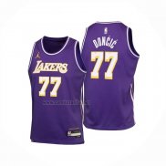 Camiseta Nino Los Angeles Lakers Luka Doncic NO 77 Statement 2025-26 Violeta