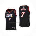 Camiseta Nino Philadelphia 76ers Jaylen Brown NO 7 Classic 2025-26 Negro