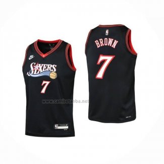 Camiseta Nino Philadelphia 76ers Jaylen Brown NO 7 Classic 2025-26 Negro