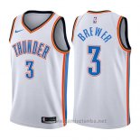 Camiseta Oklahoma City Thunder Corey Brewer #3 Association 2017-18 Blanco