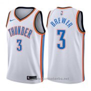 Camiseta Oklahoma City Thunder Corey Brewer #3 Association 2017-18 Blanco