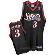 Camiseta Philadelphia 76ers Allen Iverson #3 Retro Negro