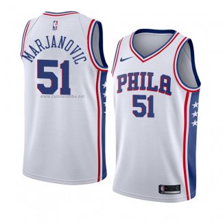 Camiseta Philadelphia 76ers Boban Marjanovic #51 Association 2018 Blanco