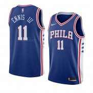 Camiseta Philadelphia 76ers James Ennis III #11 Icon 2018 Azul