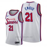 Camiseta Philadelphia 76ers Joel Embiid #21 Classic 2019-20 Blanco