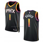 Camiseta Phoenix Suns Devin Booker #1 Statement 2022-23 Negro