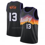 Camiseta Phoenix Suns Steve Nash #13 Ciudad 2020-21 Negro