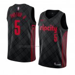 Camiseta Portland Trail Blazers Gary Payton II #5 Ciudad 2018 Negro