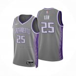 Camiseta Sacramento Kings Alex Len #25 Ciudad 2022-23 Gris