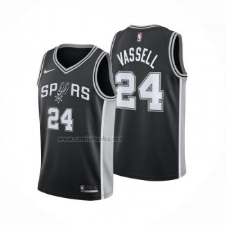 Camiseta San Antonio Spurs Devin Vassell NO 24 Icon 2025-26 Negro