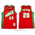 Camiseta Seattle SuperSonics Gary Payton #20 Historic Retro Rojo2