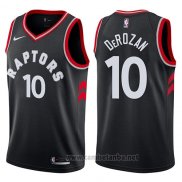 Camiseta Toronto Raptors DeMar DeRozan #10 2017-18 Negro