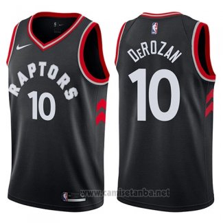 Camiseta Toronto Raptors DeMar DeRozan #10 2017-18 Negro