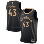 Camiseta Toronto Raptors Pascal Siakam #43 Ciudad 2022-23 Negro