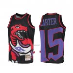 Camiseta Toronto Raptors Vince Carter #15 Mitchell & Ness Big Face Negro