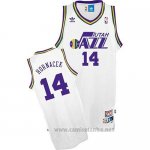 Camiseta Utah Jazz Jeff Hornacek #14 Retro Blanco