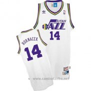 Camiseta Utah Jazz Jeff Hornacek #14 Retro Blanco