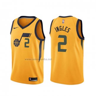 Camiseta Utah Jazz Joe Ingles #2 Statement Amarillo