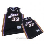 Camiseta Utah Jazz Karl Malone #32 Retro Negro