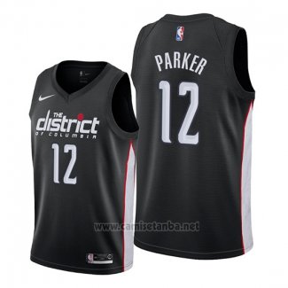 Camiseta Washington Wizards Jabari Parker #12 Ciudad Negro