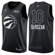 Camiseta All Star 2018 Toronto Raptors DeMar DeRozan #10 Negro