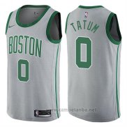 Camiseta Boston Celtics Jayson Tatum #0 Ciudad Gris