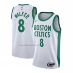 Camiseta Boston Celtics Jayson Tatum #8 Ciudad 2020-21 Blanco