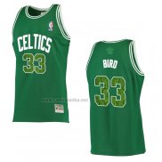 Camiseta Boston Celtics Larry Bird #33 Snakeskin Hardwood Classics 2021 Verde