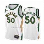 Camiseta Boston Celtics Sviatoslav Mykhailiuk #50 Ciudad 2023-24 Blanco