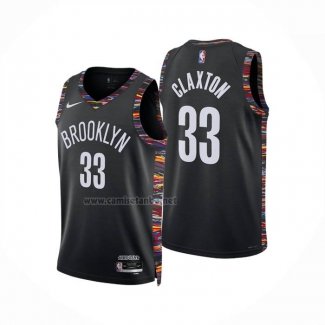 Camiseta Brooklyn Nets Nic Claxton NO 33 Ciudad 2025-26 Negro