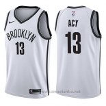Camiseta Brooklyn Nets Quincy Acy #13 Association 2017-18 Blanco