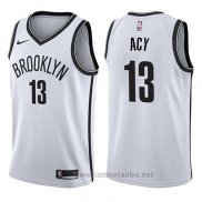 Camiseta Brooklyn Nets Quincy Acy #13 Association 2017-18 Blanco