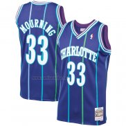 Camiseta Charlotte Hornets Alonzo Mourning #33 Mitchell & Ness Violeta