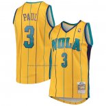 Camiseta Charlotte Hornets Chris Paul #3 Mitchell & Ness 2010-11 Amarillo