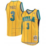 Camiseta Charlotte Hornets Chris Paul #3 Mitchell & Ness 2010-11 Amarillo