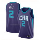 Camiseta Charlotte Hornets LaMelo Ball #2 Statement Edition Violeta